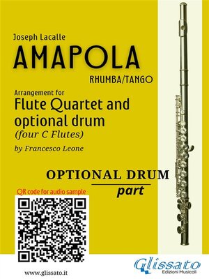cover image of Optional Drum part of "Amapola" for Flute Quartet